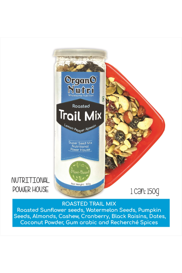 OrganoNutri Roasted Trail Mix 750g (Pack of 5: 150g Each)